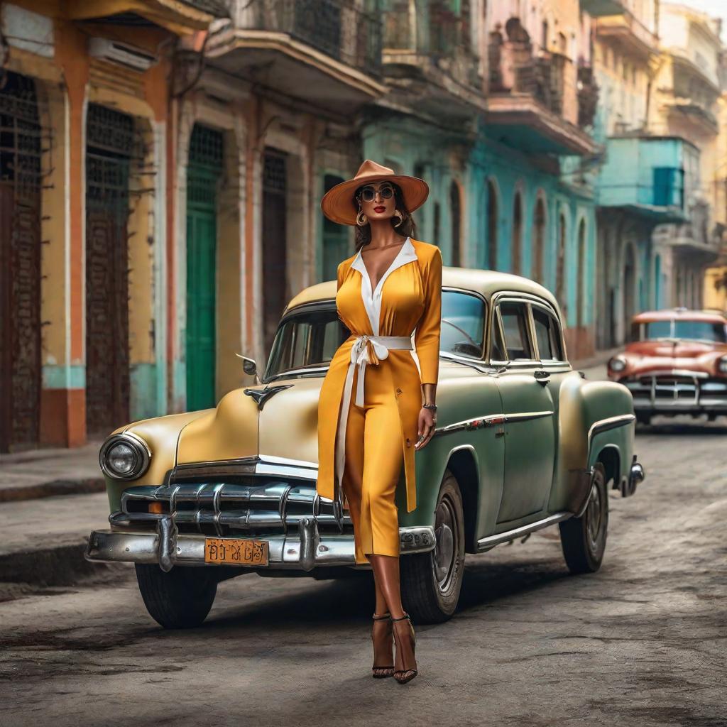  Cuba hyperrealistic, full body, detailed clothing, highly detailed, cinematic lighting, stunningly beautiful, intricate, sharp focus, f/1. 8, 85mm, (centered image composition), (professionally color graded), ((bright soft diffused light)), volumetric fog, trending on instagram, trending on tumblr, HDR 4K, 8K