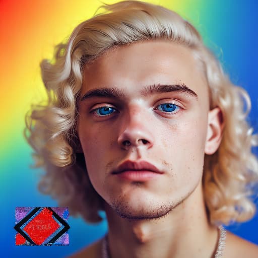 portrait+ style russian homosexual queer twink blonde very cute dude face