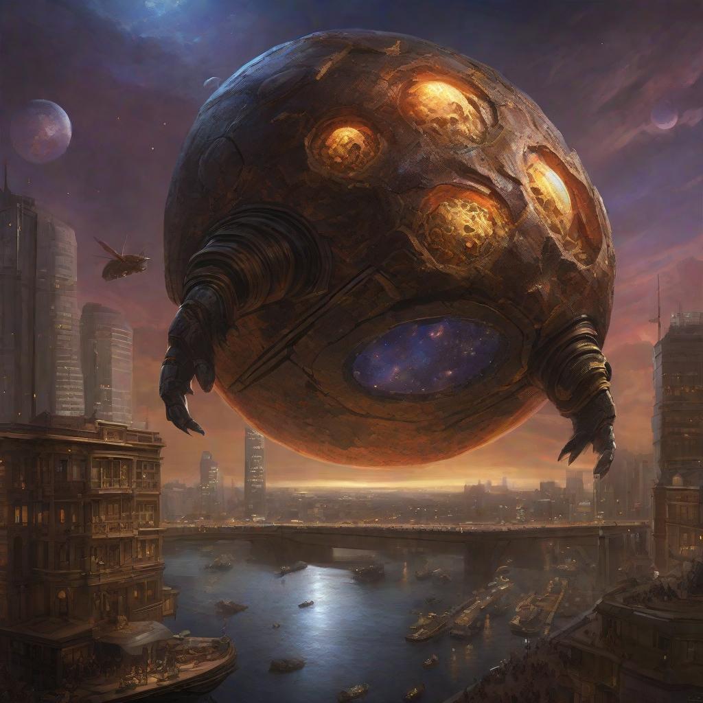  masterpiece, best quality, painting a meteorite carrying the eggs of the Zerg mother to an Australia city