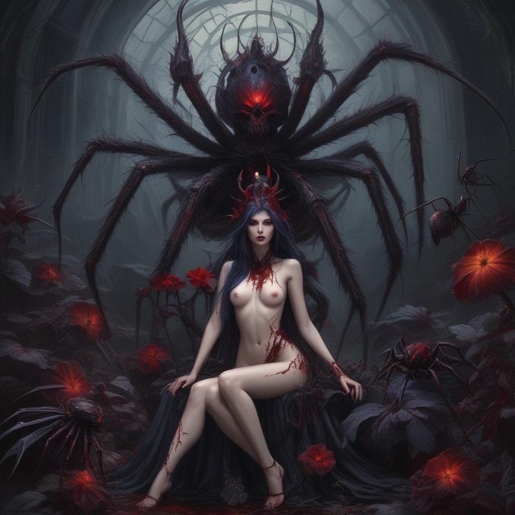  dystopian style [naked:51], [nsfw:51], [nudist:51], [full body shot:51], [bloody fairy:50], [pet bloody monster one big spider pansy flower :51], [blood:51], [naked bloody:51], [dark highest sorceress queen fairy goddess:51], [redhead:51], (blood 1:4), (fiery 1:4), fiery violet fiery purple wings, (butterfly 1:3),full body blood, bloody splash, blood sea, her evil bloody hungry monster spider asks her for bloody food, (dark fiery blood violet fiery purple wings1:3), naked|nudist, muscle|curvy|slim|skinnySlim|Thin|Skinny|Petite|fat|Slender|Lean|Lanky|plump|Fragile|Delicate|Slight|sporty|athletic|bbw|sexy|badass|wet|dripping, dark fiery blood magic in hands, blood splash, dark magic action, accent of light, , (sexy splash 1:1), provocative fi