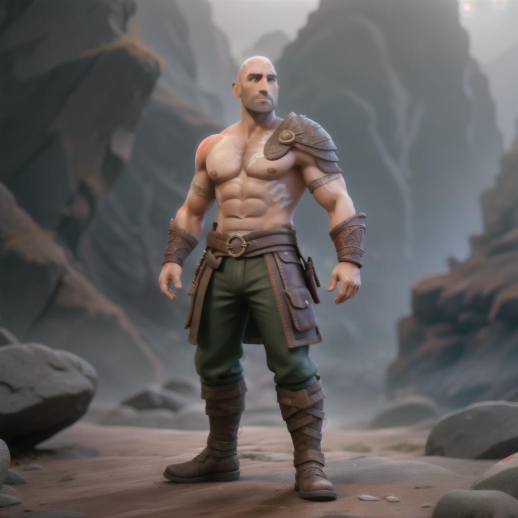  God of war hyperrealistic, full body, detailed clothing, highly detailed, cinematic lighting, stunningly beautiful, intricate, sharp focus, f/1. 8, 85mm, (centered image composition), (professionally color graded), ((bright soft diffused light)), volumetric fog, trending on instagram, trending on tumblr, HDR 4K, 8K