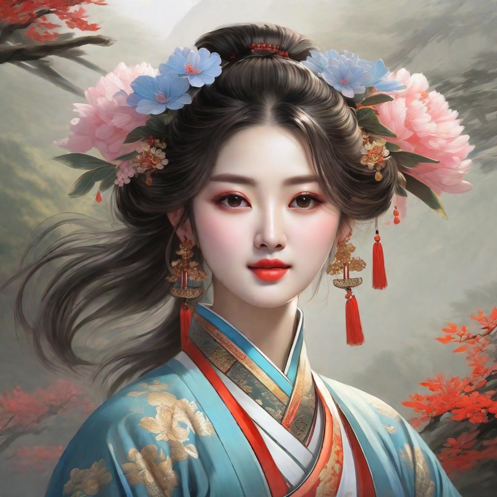  masterpiece, best quality,Draw a beautiful woman, ancient Chinese style