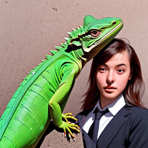  Lizard with girl