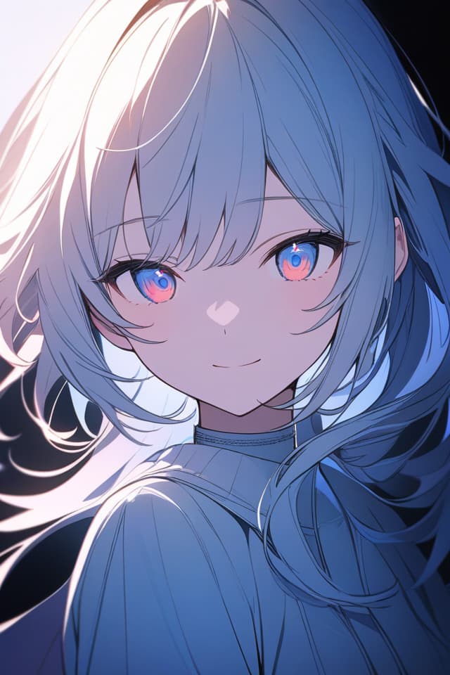  a beautiful blue haired girl,long messy hair,ultra detailed,best shadow,beautiful detailed deep rainbow eyes,cute and beautiful face,shy smile,white shirt,upper body view,colorful,(masterpiece:1.2),(best quality:1.2),detailed background,high contrast,(best illumination,an extremely delicate and beautiful),((cinematic light)),hyper detail,dramatic light,intricate details,8k,anime,very aesthetic,, masterpiece, best quality,8k,ultra detailed,high resolution,an extremely delicate and beautiful,hyper detail