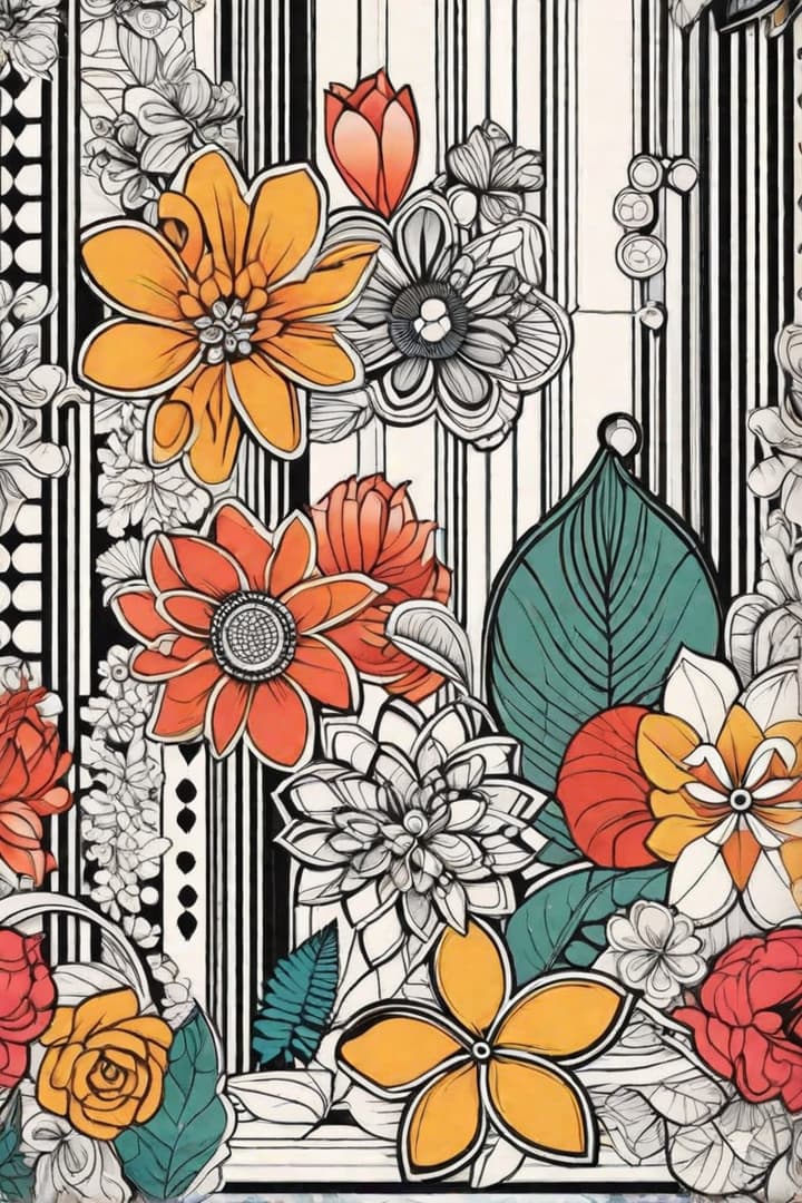  Dive into the world of ink and watch as an artistic illustration takes shape. Customize the details with your creativity, whether it's a bold and dynamic design or a delicate and intricate pattern: Flowers in a street