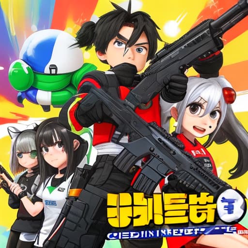  Mixed gun chaos Mini games characters,