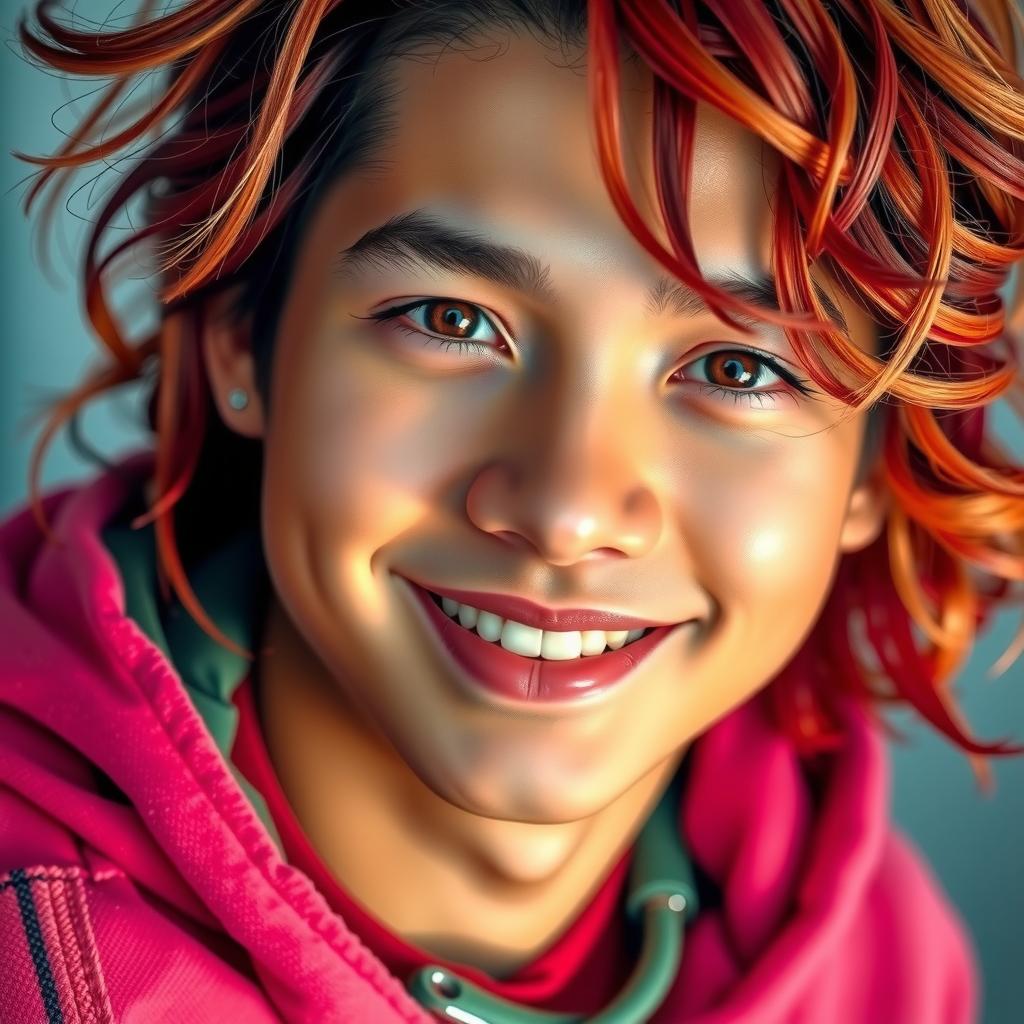  actual 8k portrait photo of gareth person, portrait, happy colors, bright eyes, clear eyes, warm smile, smooth soft skin, big dreamy eyes, beautiful intricate colored hair, symmetrical, anime wide eyes, soft lighting, detailed face, by makoto shinkai, stanley artgerm lau, wlop, rossdraws, concept art, digital painting, looking into camera hyperrealistic, full body, detailed clothing, highly detailed, cinematic lighting, stunningly beautiful, intricate, sharp focus, f/1. 8, 85mm, (centered image composition), (professionally color graded), ((bright soft diffused light)), volumetric fog, trending on instagram, trending on tumblr, HDR 4K, 8K