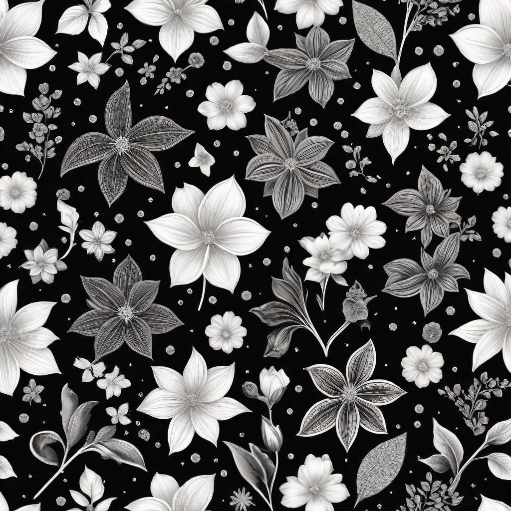  Create a seamless pattern inspired by Louis Vuitton featuring the iconic LV monogram, flowers, and stars in a black and white color scheme for a sophisticated and elegant design. hyperrealistic, full body, detailed clothing, highly detailed, cinematic lighting, stunningly beautiful, intricate, sharp focus, f/1. 8, 85mm, (centered image composition), (professionally color graded), ((bright soft diffused light)), volumetric fog, trending on instagram, trending on tumblr, HDR 4K, 8K