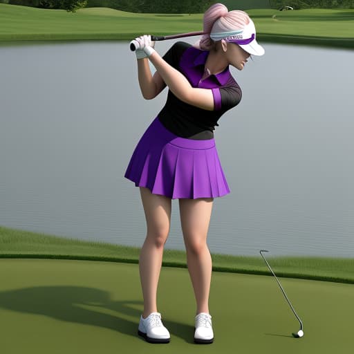  Female joker golfing