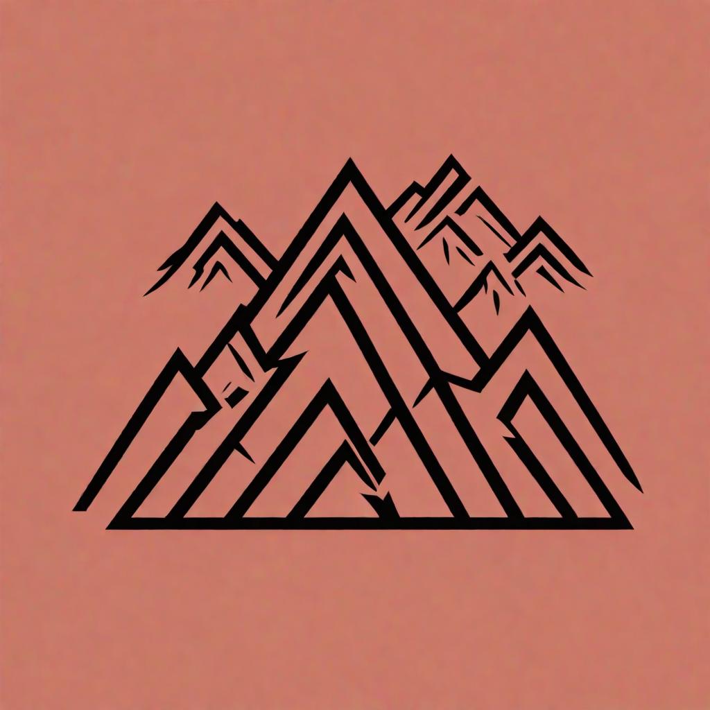  logo of a mountains and rebar