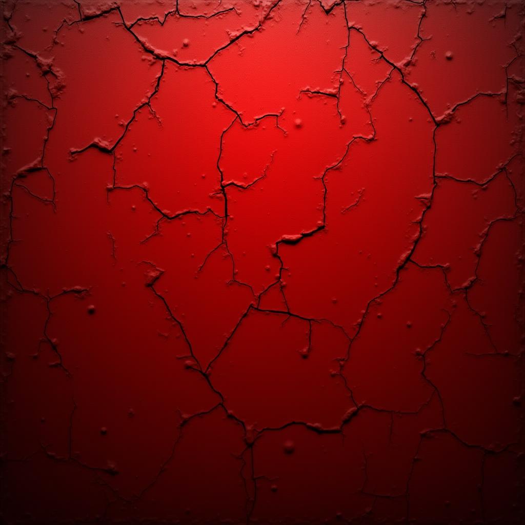  good quality, high quality, dark red cracked wall texture background with deep shadows and grunge effect