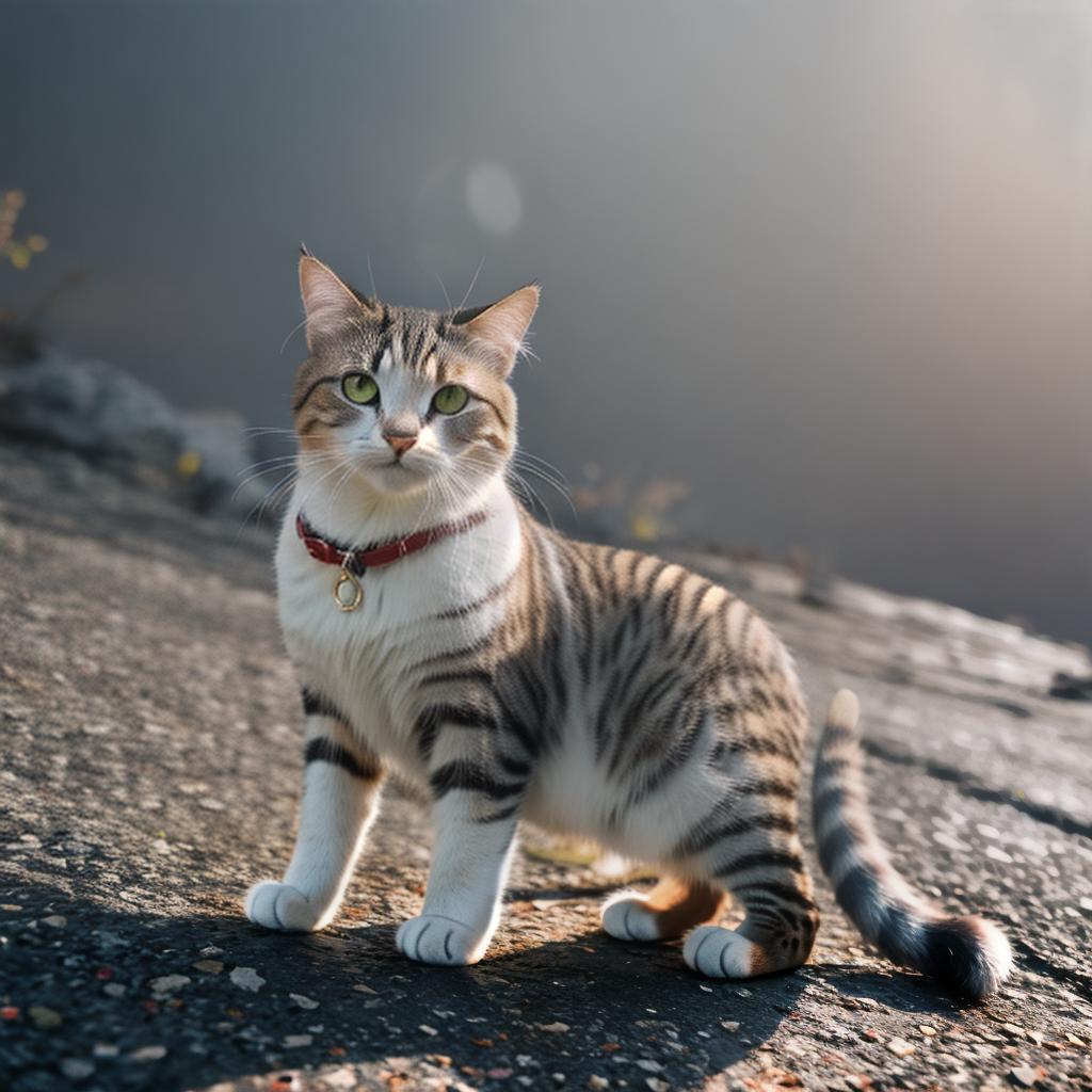  @PB_ImgGenBot Cat hyperrealistic, full body, detailed clothing, highly detailed, cinematic lighting, stunningly beautiful, intricate, sharp focus, f/1. 8, 85mm, (centered image composition), (professionally color graded), ((bright soft diffused light)), volumetric fog, trending on instagram, trending on tumblr, HDR 4K, 8K