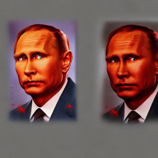 portrait+ style Putin Diablo horror Russian president blood evil face warning