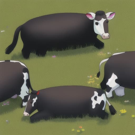  group of humans cow tipping