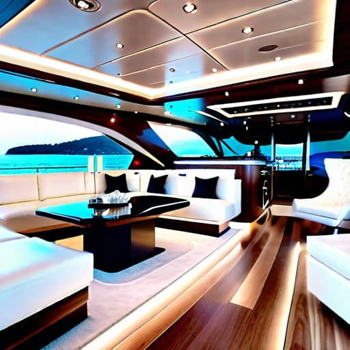  Luxurious yacht , high resolution hyperrealistic, full body, detailed clothing, highly detailed, cinematic lighting, stunningly beautiful, intricate, sharp focus, f/1. 8, 85mm, (centered image composition), (professionally color graded), ((bright soft diffused light)), volumetric fog, trending on instagram, trending on tumblr, HDR 4K, 8K