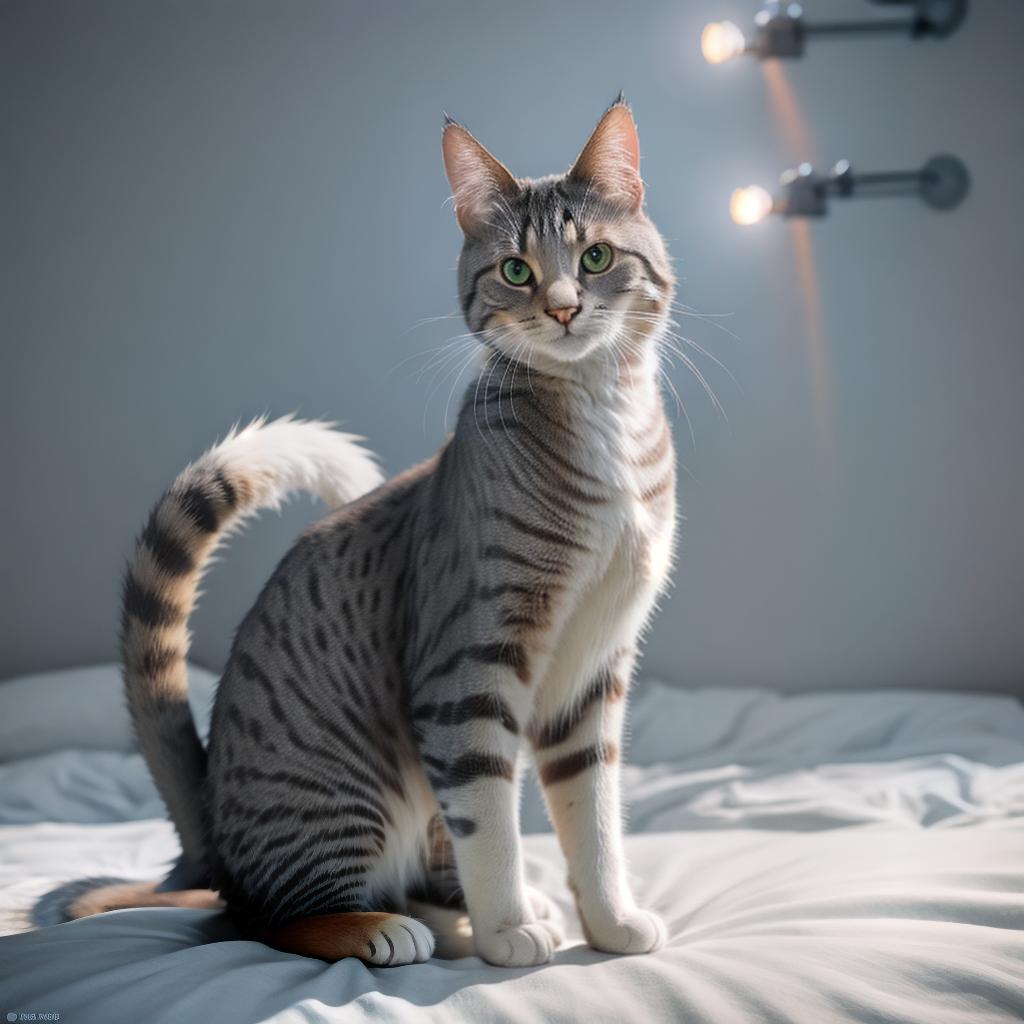  @PB_ImgGenBot Cat hyperrealistic, full body, detailed clothing, highly detailed, cinematic lighting, stunningly beautiful, intricate, sharp focus, f/1. 8, 85mm, (centered image composition), (professionally color graded), ((bright soft diffused light)), volumetric fog, trending on instagram, trending on tumblr, HDR 4K, 8K