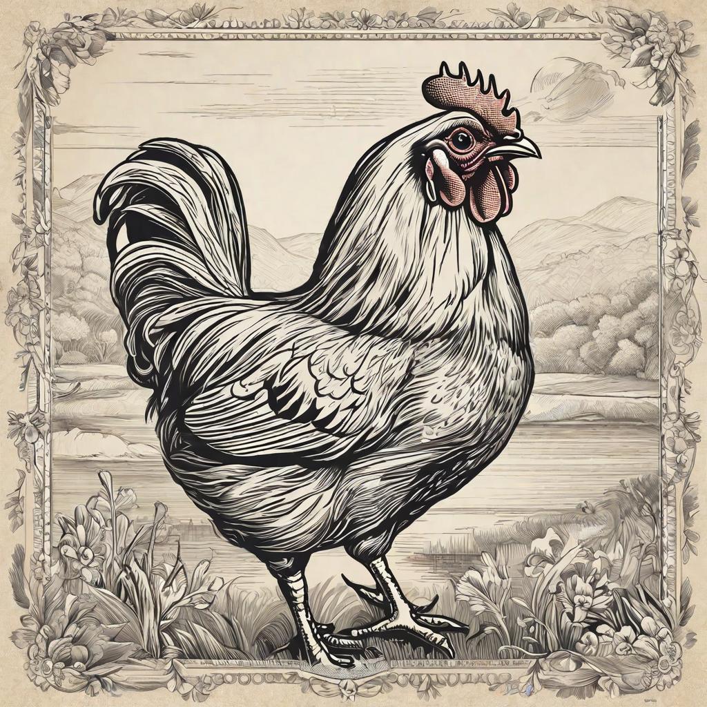  masterpiece, best quality,Draw a chicken.