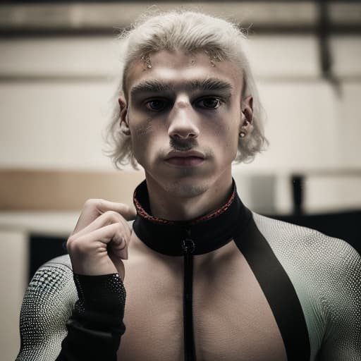 portrait+ style czech homosexual queer gymnast blonde very cute dude face