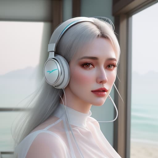  analog style, best quality, gorgeous young Swiss sitting by window with headphones on, wearing white with translucent shirt over, soft lips, beach hair, octane render, unreal engine, photograph, realistic skin texture, photorealistic, hyper realism, highly detailed, 85mm portrait photography, award winning, hard rim lighting photographyanalog style, best quality, gorgeous young Swiss sitting by window with headphones on, wearing white with translucent shirt over, soft lips, beach hair, octane render, unreal engine, photograph, realistic skin texture, photorealistic, hyper realism, highly detailed, 85mm portrait photography, award winning, hard rim lighting photography hyperrealistic, full body, detailed clothing, highly detailed, cinematic lighting, stunningly beautiful, intricate, sharp focus, f/1. 8, 85mm, (centered image composition), (professionally color graded), ((bright soft diffused light)), volumetric fog, trending on instagram, trending on tumblr, HDR 4K, 8K