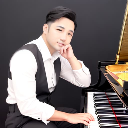  30's male Piano player Cute KAN