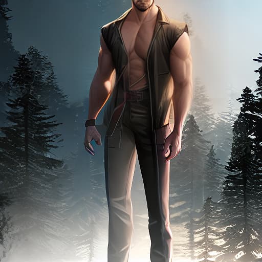  Shirtless hot guy hyperrealistic, full body, detailed clothing, highly detailed, cinematic lighting, stunningly beautiful, intricate, sharp focus, f/1. 8, 85mm, (centered image composition), (professionally color graded), ((bright soft diffused light)), volumetric fog, trending on instagram, trending on tumblr, HDR 4K, 8K