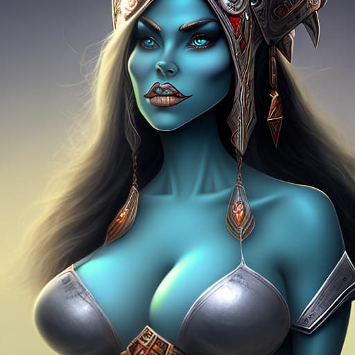 mdjrny-v4 style Busty Orc woman