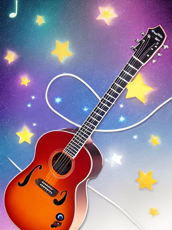  Cute musical notes and sparkling stars and gems wallpaper