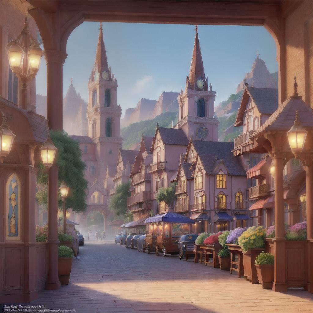  ((Masterpiece)), (((best quality))), 8k, high detailed, ultra-detailed. A Disney cartoon-style colorful city village. Main elements: (a lively harbor with sailing boats), (a lively market with fresh produce and exotic spices), (balconies adorned with colorful flowers), (a quaint church with stained-glass windows), (a vibrant town square with street performers). hyperrealistic, full body, detailed clothing, highly detailed, cinematic lighting, stunningly beautiful, intricate, sharp focus, f/1. 8, 85mm, (centered image composition), (professionally color graded), ((bright soft diffused light)), volumetric fog, trending on instagram, trending on tumblr, HDR 4K, 8K