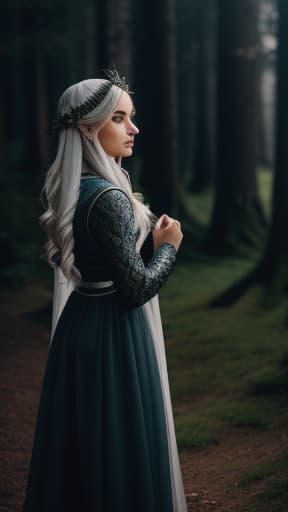 fae, pointy ears, dark elf, flowy gown, woman, , hyperrealistic, high quality, highly detailed, cinematic lighting, intricate, sharp focus, f/1. 8, 85mm, (centered image composition), (professionally color graded), ((bright soft diffused light)), volumetric fog, trending on instagram, HDR 4K, 8K
