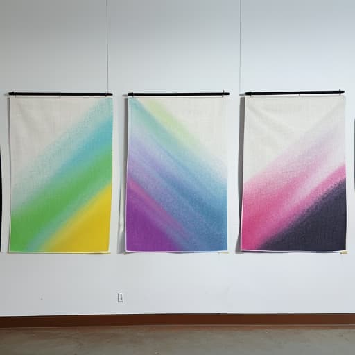  Create three works from nonwoven fabric ，