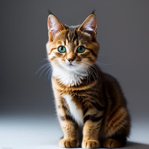  cute cat image hyperrealistic, full body, detailed clothing, highly detailed, cinematic lighting, stunningly beautiful, intricate, sharp focus, f/1. 8, 85mm, (centered image composition), (professionally color graded), ((bright soft diffused light)), volumetric fog, trending on instagram, trending on tumblr, HDR 4K, 8K