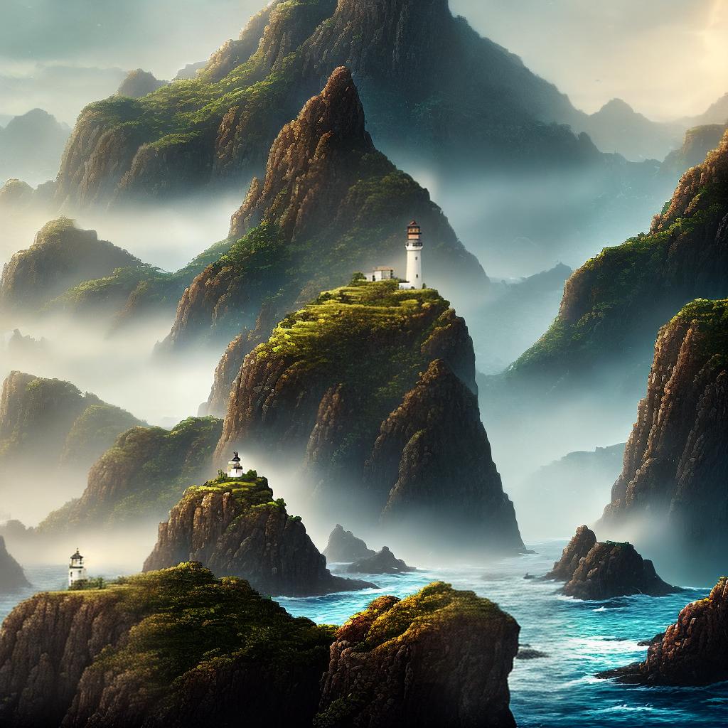  ((Masterpiece)), (((best quality))), 8k, high detailed, ultra-detailed. A dramatic seascape with crashing waves. A lonely lighthouse (perched on a rocky cliff), stormy clouds, seagulls, and a sense of solitude. hyperrealistic, full body, detailed clothing, highly detailed, cinematic lighting, stunningly beautiful, intricate, sharp focus, f/1. 8, 85mm, (centered image composition), (professionally color graded), ((bright soft diffused light)), volumetric fog, trending on instagram, trending on tumblr, HDR 4K, 8K