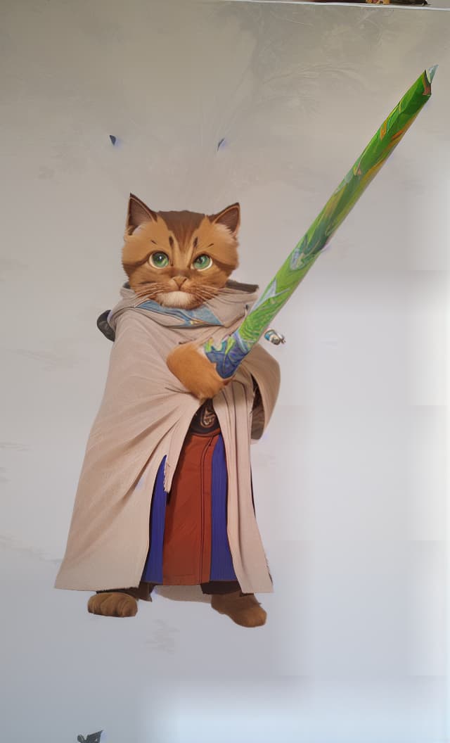 arcane style arcane style, REALISTIC JEDI CAT, (masterpiece:1.4), best quality, high quality, highly detailed, ultra detail, ultra detailed, unreal engine 5, HDR 4K, 8K
