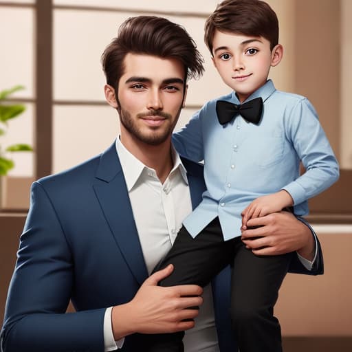  make this guy with a child look handsome