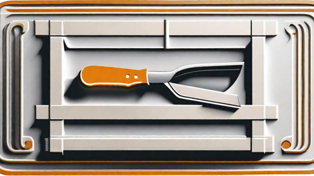  minimalistic icon of Mastering the Art of Trowels, flat style, on a white background
