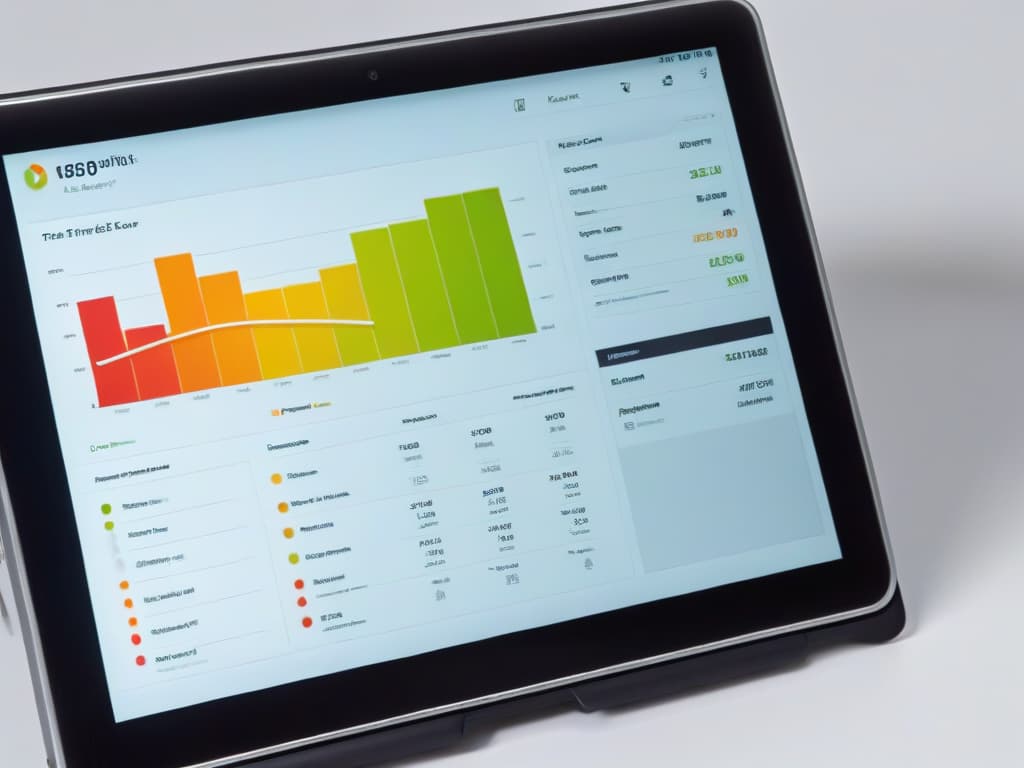  A closeup, ultradetailed image of a sleek, modern tablet displaying a sophisticated order management app interface designed specifically for pastry chefs, with highresolution graphics and intuitive userfriendly features. The screen shows a visually appealing dashboard with colorful charts, realtime order tracking, customer profiles, and inventory management tools, all elegantly arranged in a minimalist design that exudes professionalism and efficiency. hyperrealistic, full body, detailed clothing, highly detailed, cinematic lighting, stunningly beautiful, intricate, sharp focus, f/1. 8, 85mm, (centered image composition), (professionally color graded), ((bright soft diffused light)), volumetric fog, trending on instagram, trending on tumblr, HDR 4K, 8K