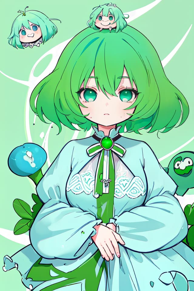  Gorgonzola of green hair character