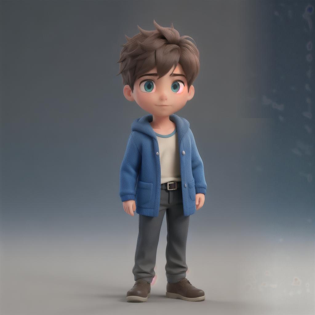  A boy hyperrealistic, full body, detailed clothing, highly detailed, cinematic lighting, stunningly beautiful, intricate, sharp focus, f/1. 8, 85mm, (centered image composition), (professionally color graded), ((bright soft diffused light)), volumetric fog, trending on instagram, trending on tumblr, HDR 4K, 8K