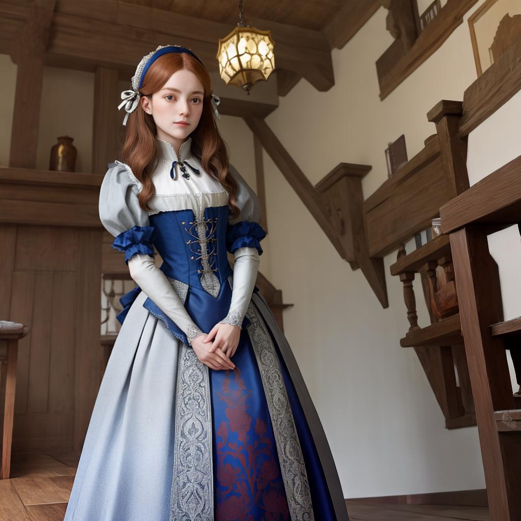  masterpiece, best quality, create a tudor dress