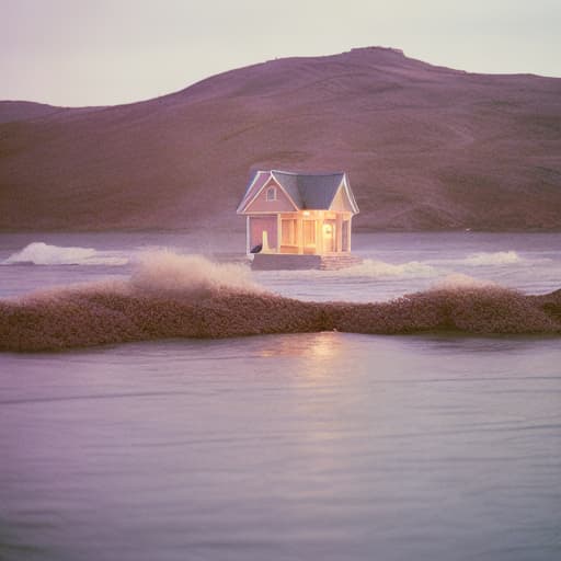 analog style a house by the shore