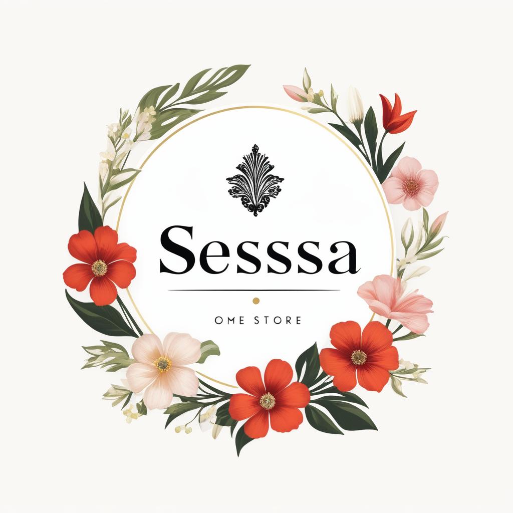  Logo, The name of the logo called( sessa store )
Some dresses and some flowers