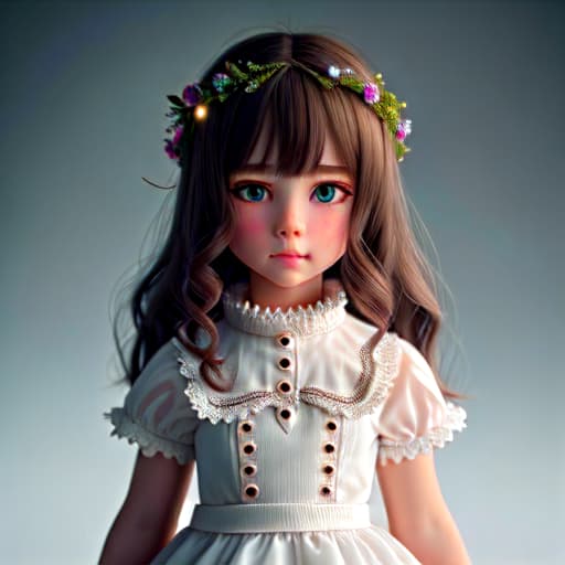  little girl hyperrealistic, full body, detailed clothing, highly detailed, cinematic lighting, stunningly beautiful, intricate, sharp focus, f/1. 8, 85mm, (centered image composition), (professionally color graded), ((bright soft diffused light)), volumetric fog, trending on instagram, trending on tumblr, HDR 4K, 8K