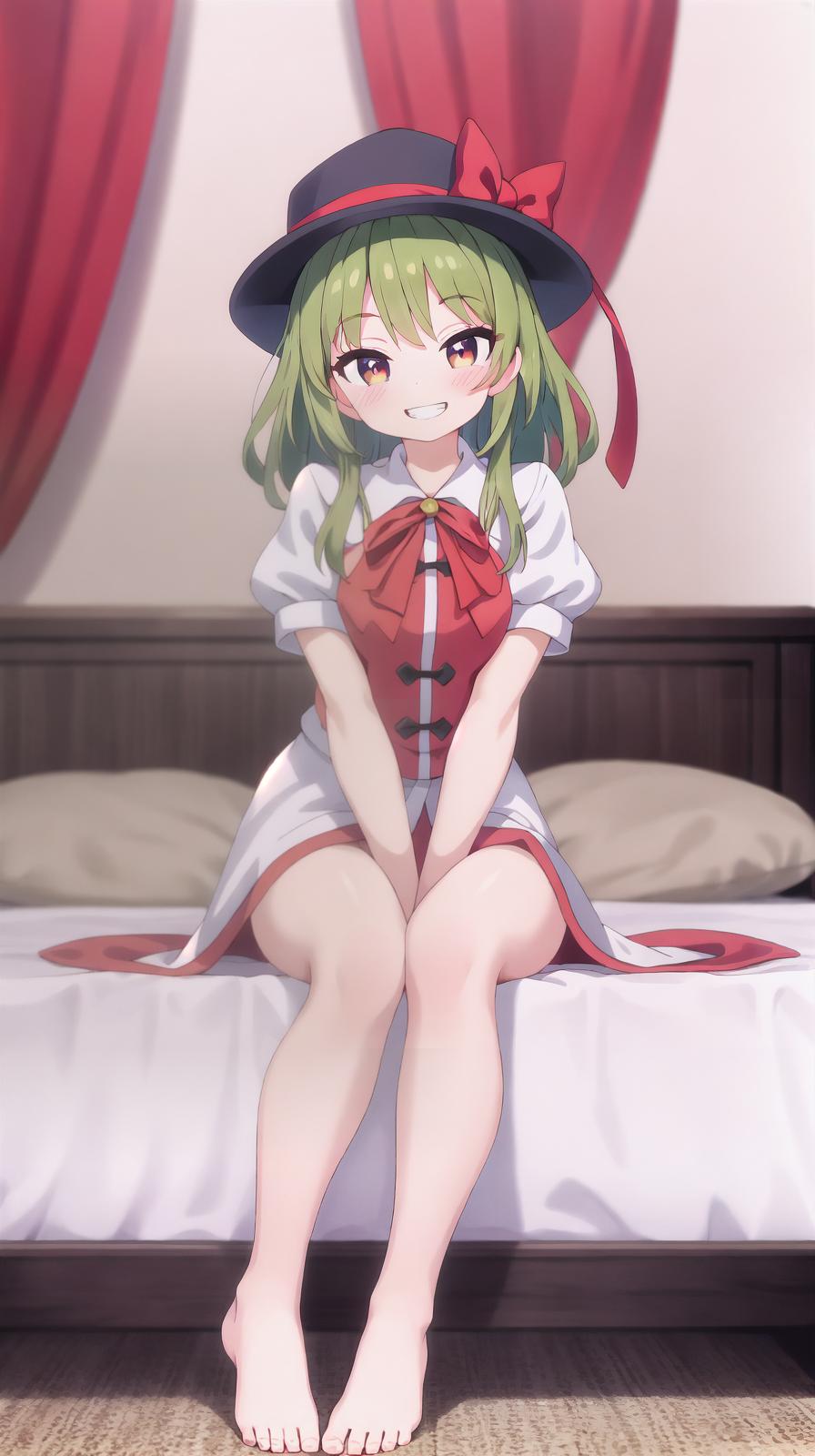  master piece , best quality,best quality ,, trembling with ual , face , grin smug, , line, full body, sagging s ,bed sit astride , oil, large , 東方project(博麗霊夢)