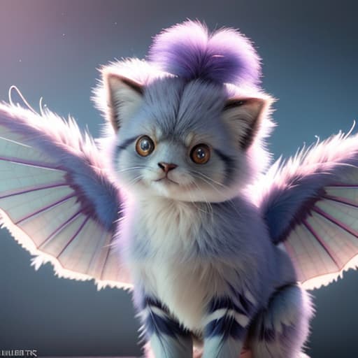  high quality 3 d render hyperrealist very cute multipastel dotted fluffy! tarantula cat hybrid with detailed fluffy wings!!, vray smooth, in the style of detective pikachu, hannah yata charlie immer, dramatic blue light, low angle, uhd 8 k, sharp focus , Analog, 8k, perfectionism hyperrealistic, full body, detailed clothing, highly detailed, cinematic lighting, stunningly beautiful, intricate, sharp focus, f/1. 8, 85mm, (centered image composition), (professionally color graded), ((bright soft diffused light)), volumetric fog, trending on instagram, trending on tumblr, HDR 4K, 8K