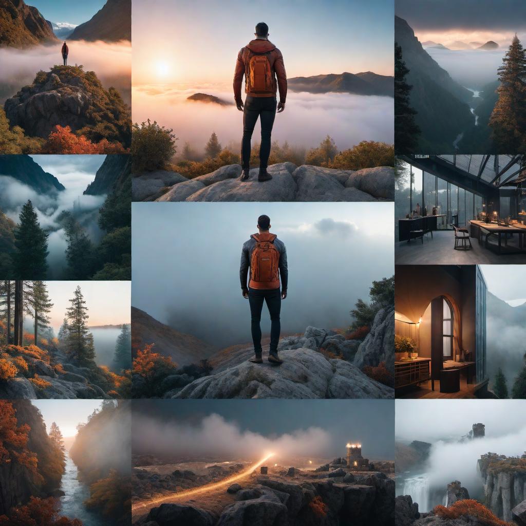  Visual representation of the 'Elite Prompts' introduction, incorporating elements of image generation, image recognition, translation, Instagram Reels, TikTok, and grammar check, in a visually engaging layout. hyperrealistic, full body, detailed clothing, highly detailed, cinematic lighting, stunningly beautiful, intricate, sharp focus, f/1. 8, 85mm, (centered image composition), (professionally color graded), ((bright soft diffused light)), volumetric fog, trending on instagram, trending on tumblr, HDR 4K, 8K