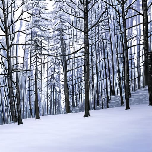  a snowy forest