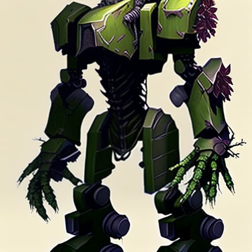 estilovintedois nature warforged his body look like tree robot ranger gloomstalker