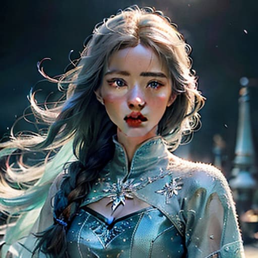  frozen elsa animated hyperrealistic, full body, detailed clothing, highly detailed, cinematic lighting, stunningly beautiful, intricate, sharp focus, f/1. 8, 85mm, (centered image composition), (professionally color graded), ((bright soft diffused light)), volumetric fog, trending on instagram, trending on tumblr, HDR 4K, 8K