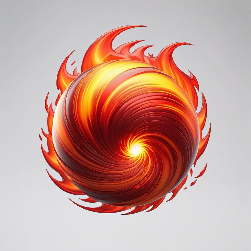  big energy tornado sphere, fire essence, generator fire gradient red and orange, cartoon sticker style with clear lines on a pure white background suitable for video game, hyperrealistic, full body, detailed clothing, highly detailed, cinematic lighting, stunningly beautiful, intricate, sharp focus, f/1. 8, 85mm, (centered image composition), (professionally color graded), ((bright soft diffused light)), volumetric fog, trending on instagram, trending on tumblr, HDR 4K, 8K