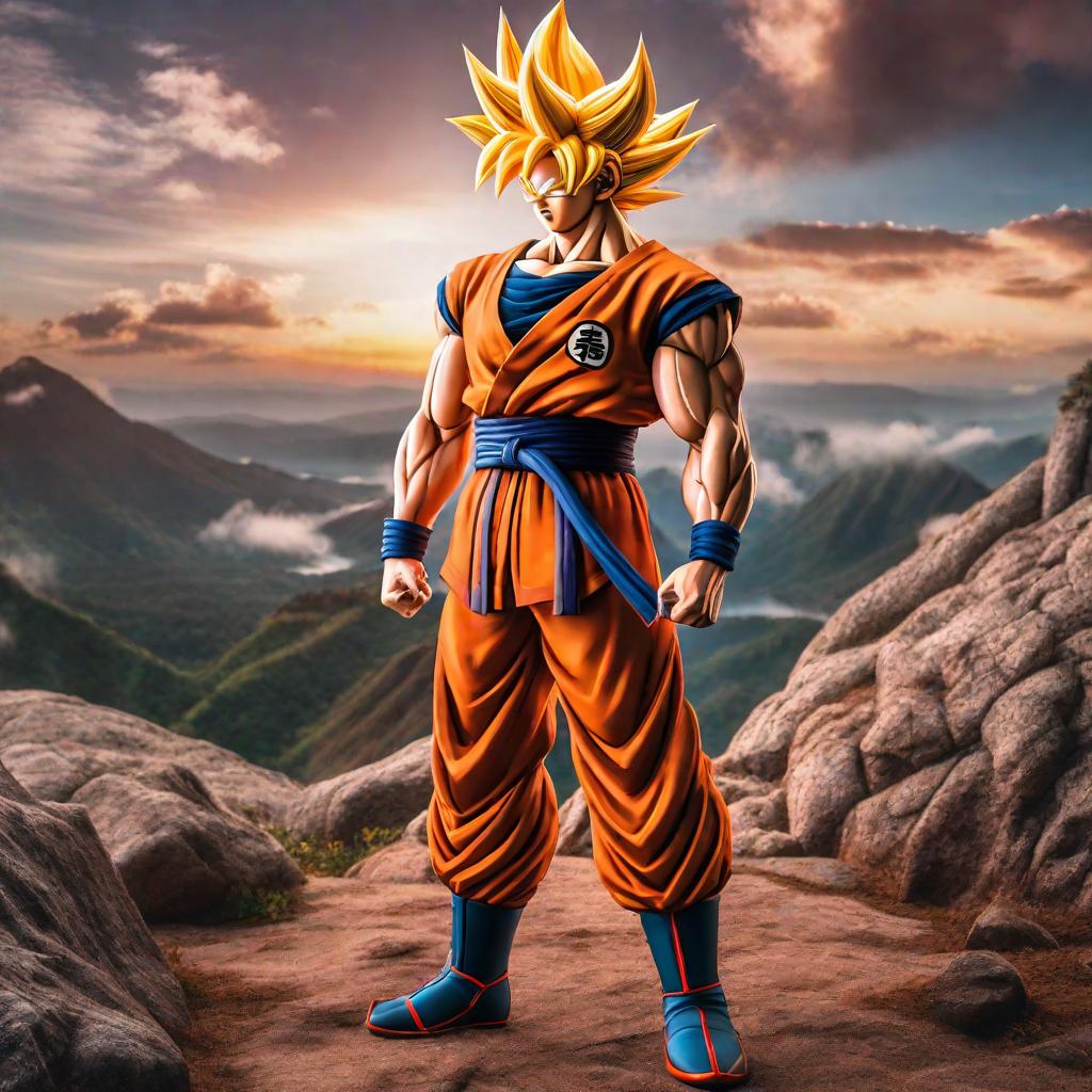  Crea una imagen de goku casado con rias gremory hyperrealistic, full body, detailed clothing, highly detailed, cinematic lighting, stunningly beautiful, intricate, sharp focus, f/1. 8, 85mm, (centered image composition), (professionally color graded), ((bright soft diffused light)), volumetric fog, trending on instagram, trending on tumblr, HDR 4K, 8K